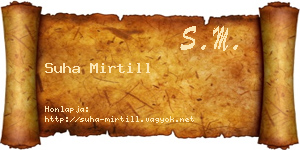 Suha Mirtill névjegykártya